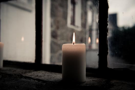 Kerze für Workshop Trauer und Tod
