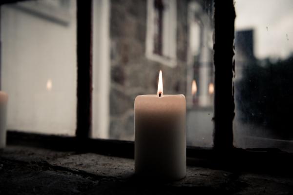 Kerze für Workshop Trauer und Tod